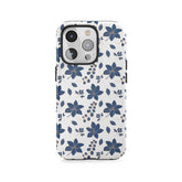 Imprimé fleur indigo