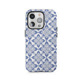 Tapisserie florale indigo