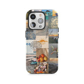 Collage de coucher de soleil en bord de mer