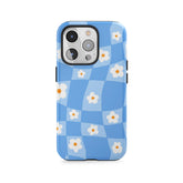 Motif à carreaux floraux du ciel