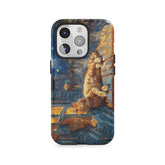 Chat rêveur sur le toit