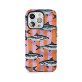 Banc rayé au coucher du soleil