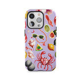 Festin de crabe de mer et d'agrumes