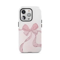 Nœud en velours blush