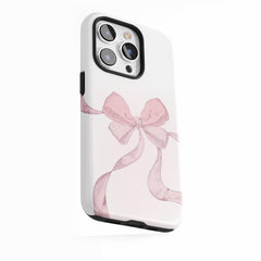Nœud en velours blush