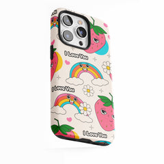 Amour arc-en-ciel aux fraises
