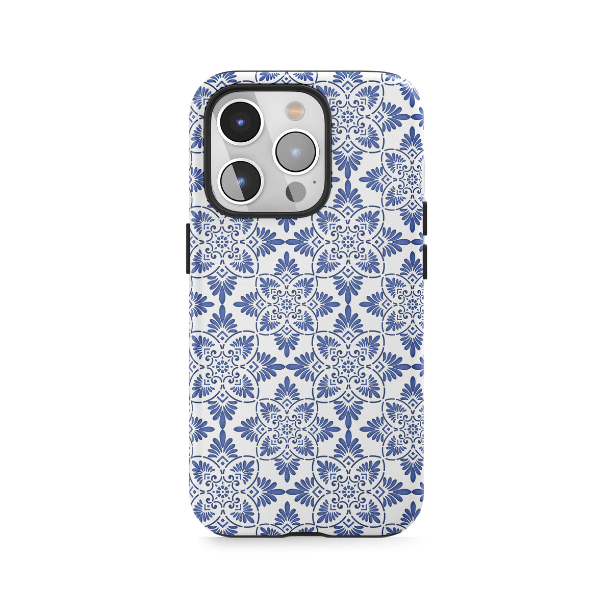 Tapisserie florale indigo