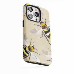 Motif d'abeilles bourdonnantes