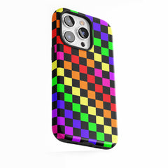 Grille de pixels arc-en-ciel