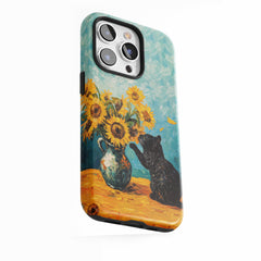 Tournesols étoilés et chat