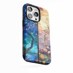 Fenêtre de forêt au clair de lune