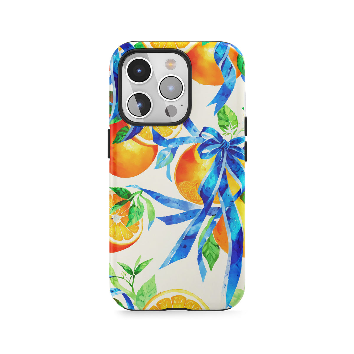Breloque ruban mandarine