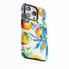 Breloque ruban mandarine