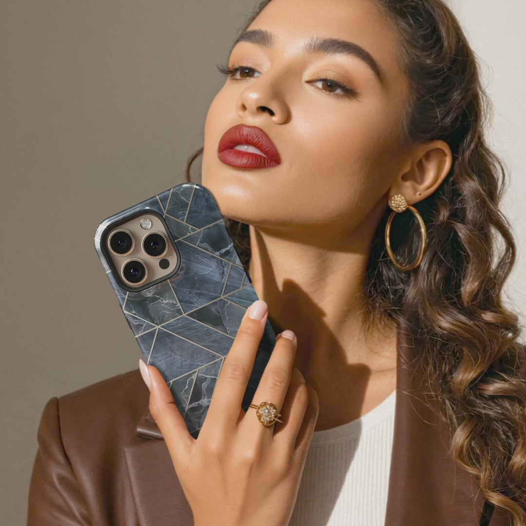 Facettes de pierre indigo